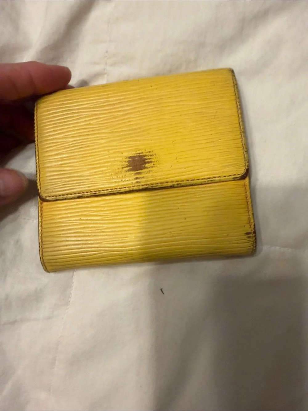 Louis Vuitton Yellow Epi Leather Bi-Fold Wallet